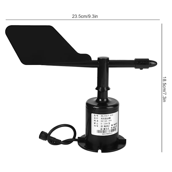 0-10V 8 riktningar miljösignalutgång polykarbonat vindhastighetssensor anemometer