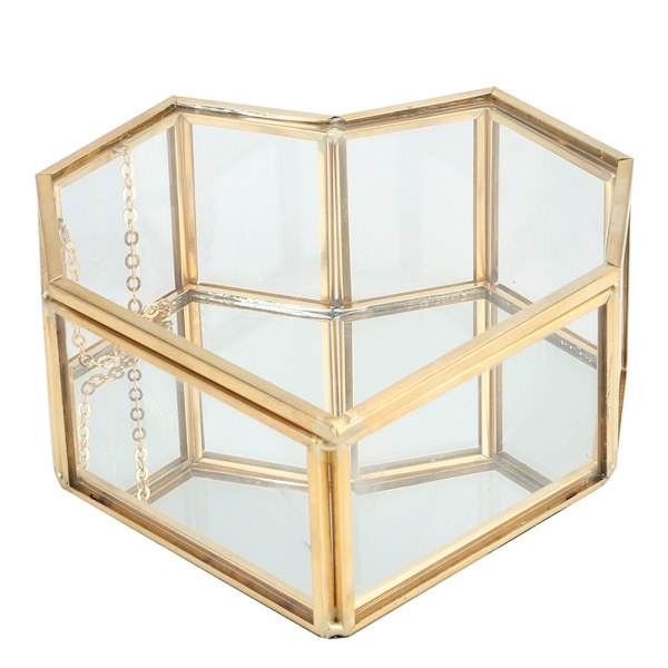 Unik Hjerteformet Glasplanter Succulent Planteholder Hjemmebord Dekoration
