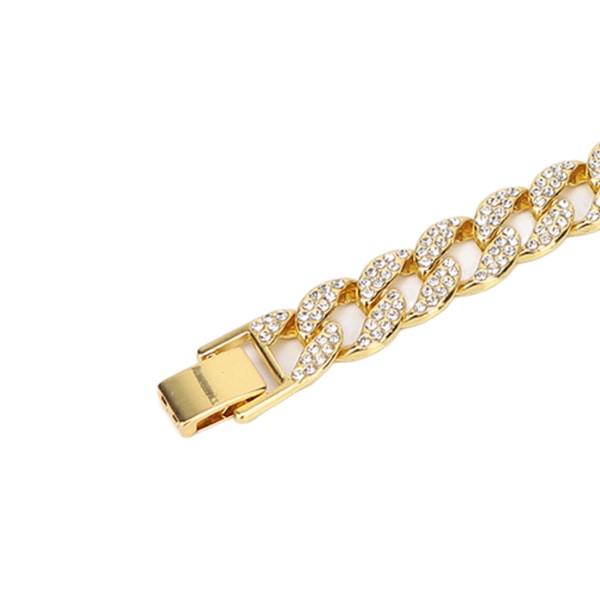 Cubansk armbånd Bling Bling Hip Hop spennekjede diamant smykker for menn kvinner par gull