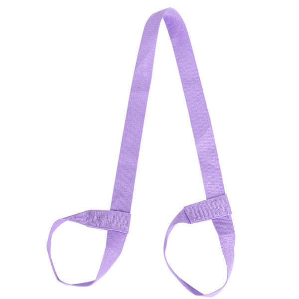 Justerbar Yogamatta Sling Rem Bärbar Bärrem Sport Gym (Ljus Lila)