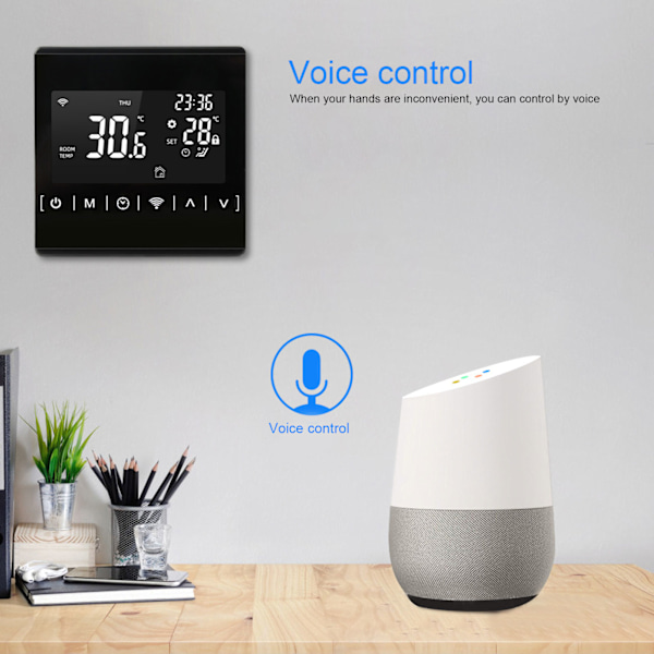Intelligent Temperaturstyring WiFi Elektrisk Varmetermostat til Gulvvarme 85V~265V