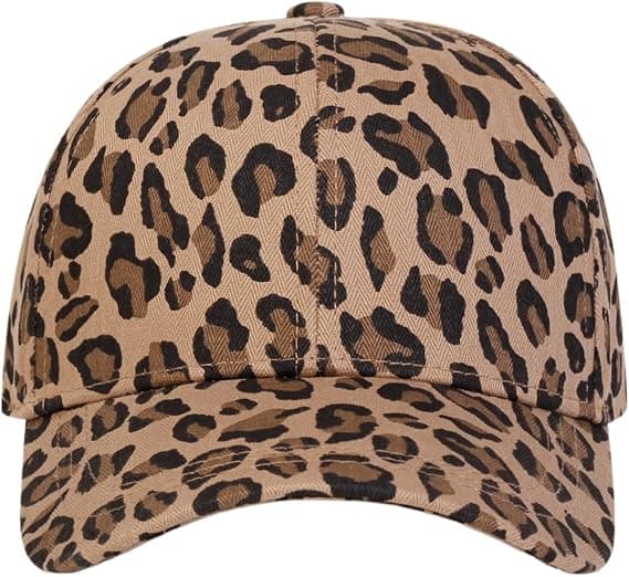 Unisex Leopardprint Baseballkasket Justerbar Afslappet Solhat til Forårs- og Efterårsudendørsaktiviteter