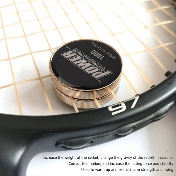 POWERTI Tennis Ketcher Svingvægt Træningshjælpemiddel Tennis Ketcher Vægt Tilføjelsesenhed Øger 100g