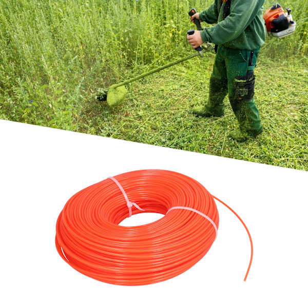 120m Trimmer Snor 2,4mm Nylon Rund Gresstrimmer Line Reservedel for Plen Hage