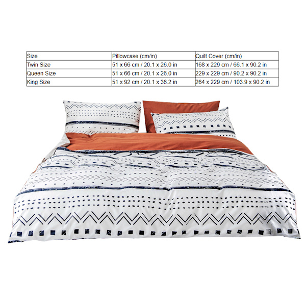 Enkel och stilren bomullstäcke med örngott Hem Sovrum Sängkläder Set (King Size)