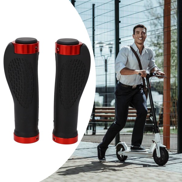 2 st Elektrisk skoterhandtagshylsa Silikon Förhindra halkbyte Scooterhandtag Cover Röd