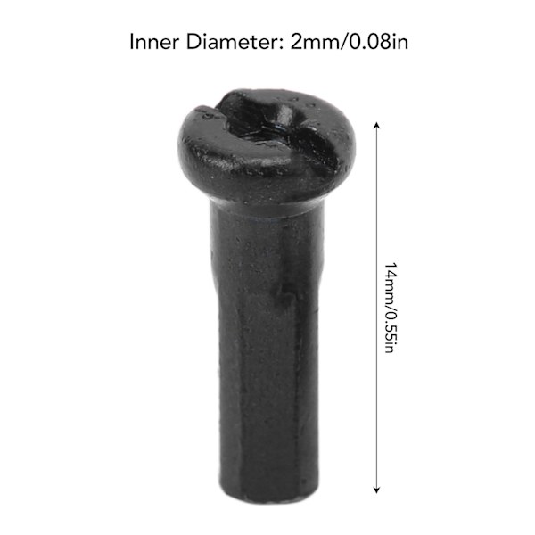 80 stk. cykel egerhuer jern 14mm mountain road cykling egernipler til 14G egertråd sort