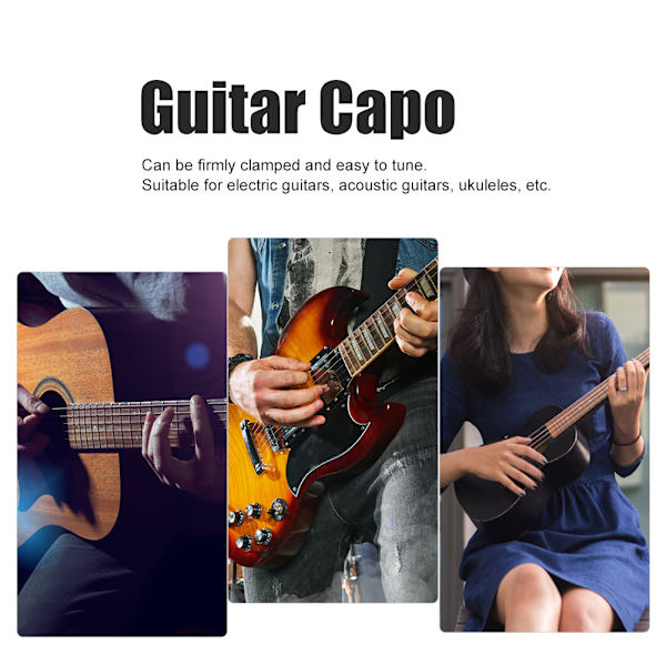 Universal akustisk folk gitarr capo stämning klämma klämma musikinstrument tillbehör rosenträ typ