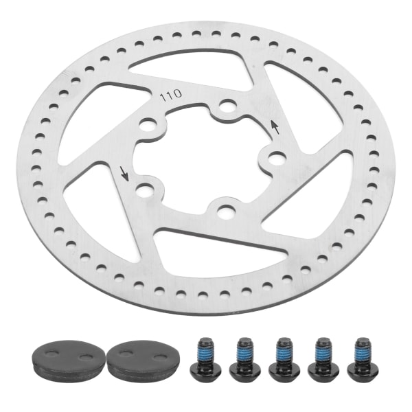 Skivebremse 5 huller 110mm hjul bakre skivebremse med bremsekloss for M365 elektrisk scooter