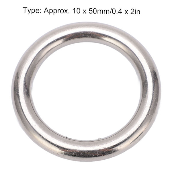 Hitsattu O-rengas Ruostumaton teräs Hitsattu pyöreä rengas Navigointiin Sukellusverkot ja Laukut 10x50mm