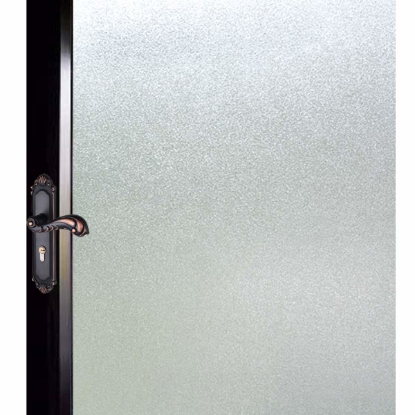 Frosted Etched Glass Window Film No-glue Glass Film Decorative for Office Home Bedroom Bathroom Kitchen 17.7" X 78.7"