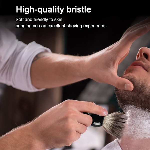 Barberkost til mænd, ansigtsrensning, bløde hår, barberkost med sort drypstativ