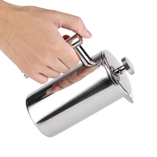 350ML Kaksinkertainen Seinä Ruostumaton Teräs Kahvinkeitin French Press Teekannu Suodattimella