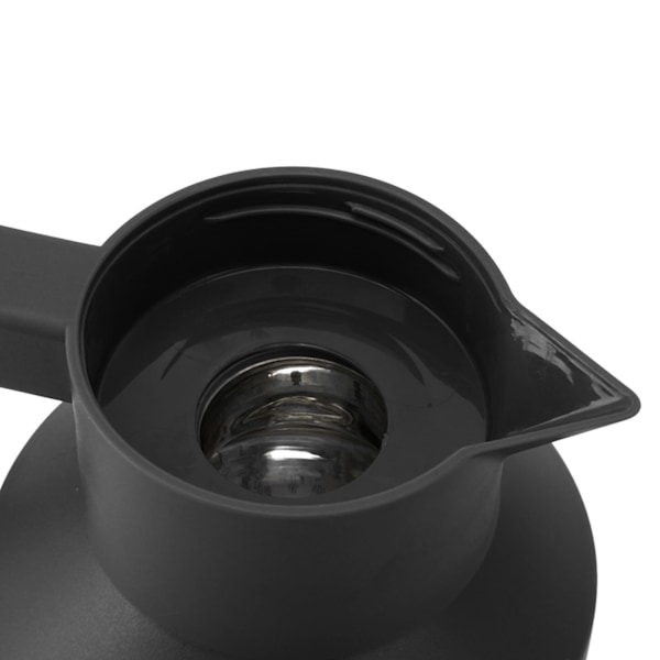 Kaffe Karaffel 1000ml Tretrehåndtak Dobbeltvegget Vakuum Varmebevaring Termisk Kaffe Karaffel for Te Juicer Kaffe Svart
