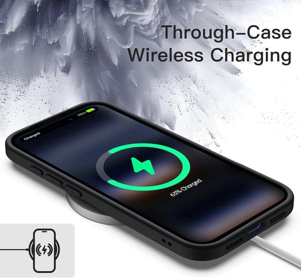 Etui til iPhone 17 Pro 6,3 tommer Støtsikkert telefondeksel Solid matt TPU-ramme Ripebestandig klar bakside Svart