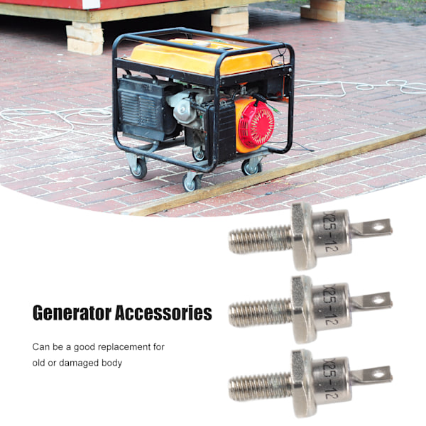 3PCS Likriktare Diods Spiral 25A Järn Hög Hårdhet Spiral Likriktare Modul Ersättning för Generator Anod