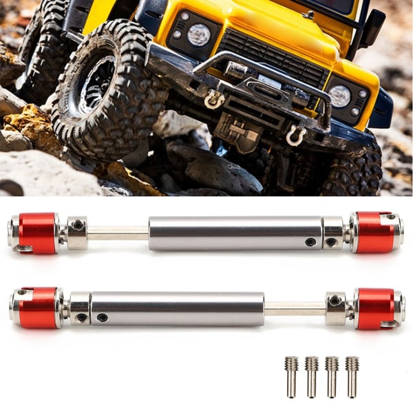 2 st metallväxellådsdrivaxel passar för Axial SCX10 D90 1/10 RC Crawler Mini Car Parts