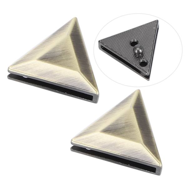 4 sæt metal trekant knapper DIY jeans bagage taske dekoration spænde tilbehørBronze  B01-51-52063