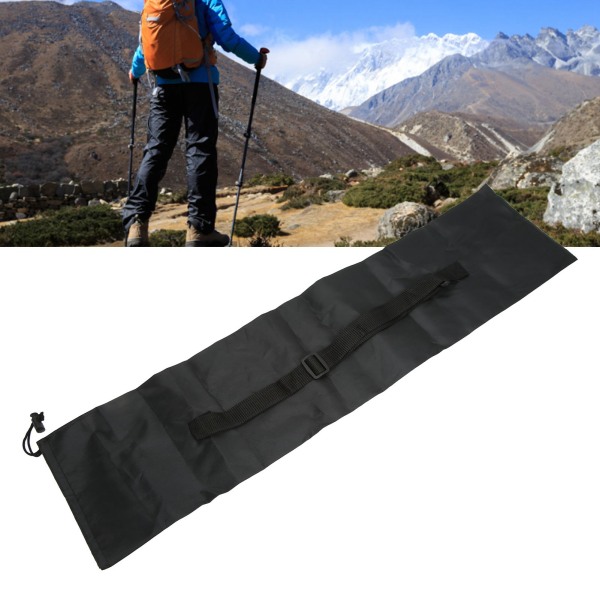 Hiking Pole Carrying Bag Drawstring Closure Adjustable Shoulder Strap Portable Hiking Pole Storage Pouch 17x70cm