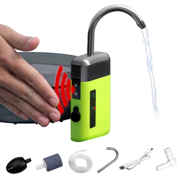 Smart Sensor Automatisk Vannpumpe Oppladbar Mini Akvarium Luftpumpe Multifunksjonell Fisketankpumpe for Akvarium Utendørsfiske