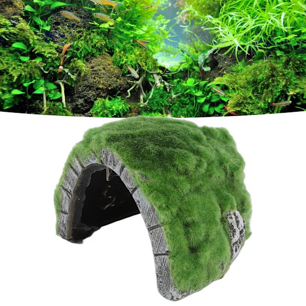 Reptiler Gjemmested Harpiks Trygt Forebygge Bleking Akvarium Dekorasjon Hule for Akvarium Fisk Tank