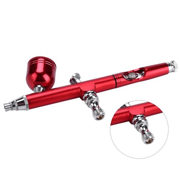 Rød 0,3 mm tyngdekraftsmatet Airbrush Pistol Spraypistol Kunst Tattoo Maling Negl Kake Dekorasjon Verktøy