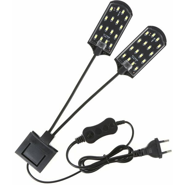 Vanntett LED Akvarium Klemme Lys 220V Kjæledyr Belysningsholder