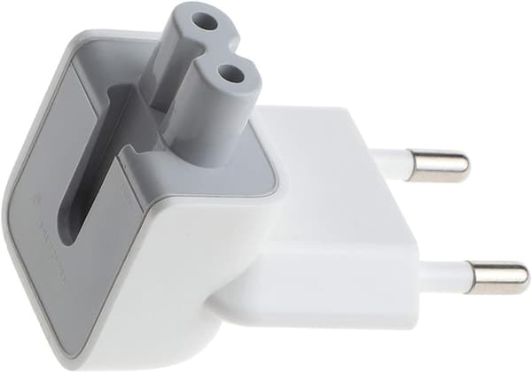 2 stk. adapter europeisk reiseladeromformer reservekontakt erstatningsplugger for Apple Macbook iPad iPhone strømadapter osv.