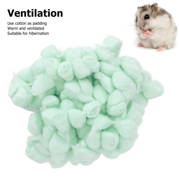 Hamsterin puuvillapallo talvi lämmin pehmeä pieni eläin vuodevaatteet puuvillapallo hamsterille syyrialaiselle hamsterille chinchillalle vihreä