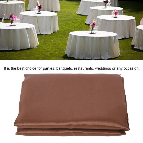 145x320cm Household Tablecloth Table Cover Cloth for Hotel Home Banquet Party DecorChocolate Color 145cmx320cm (No Stitching)