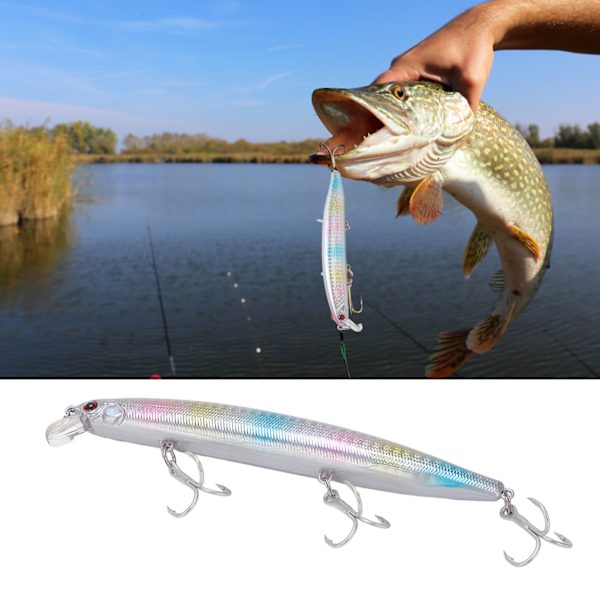 Antikorrosion Minnow Lokkemad 3D Øjne Fiske Hard Bait Fiskegrej med 3 Skarpe ModhagerNr. 3