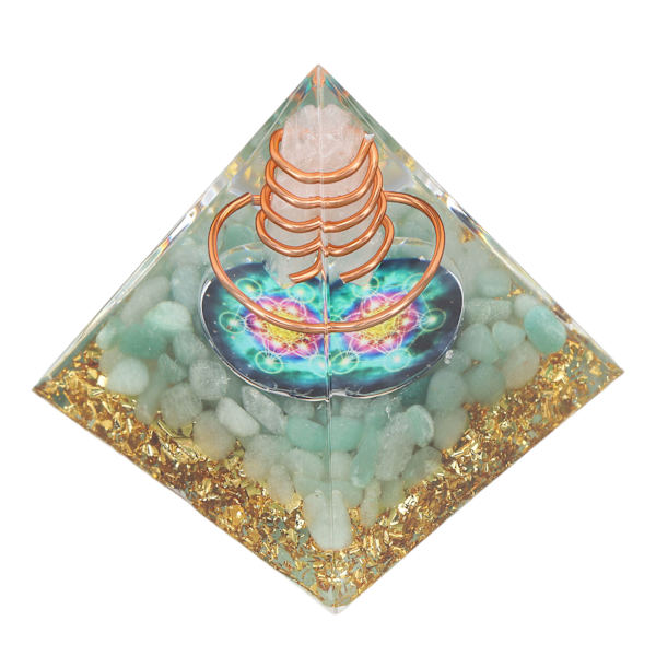 6 cm energigenerator Orgonitpyramid för positiv energihelande Kristallpyramid Meditation Orgonitpyramider