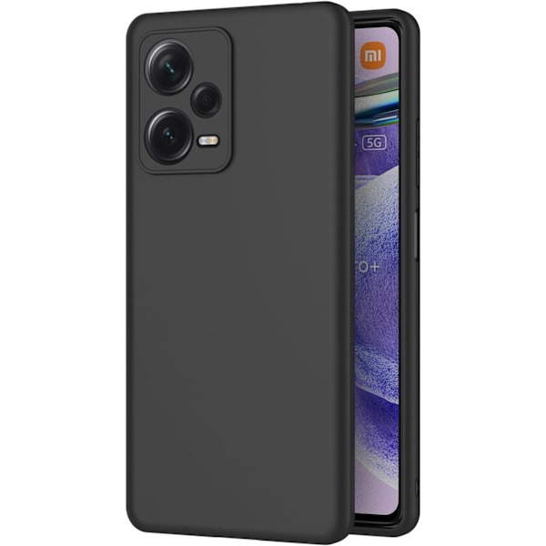 Kompatibel med Xiaomi Redmi Note 12 Pro Plus 5G Pro Plus etui sort silikonecover til Redmi Note 12 Pro Plus sort etui