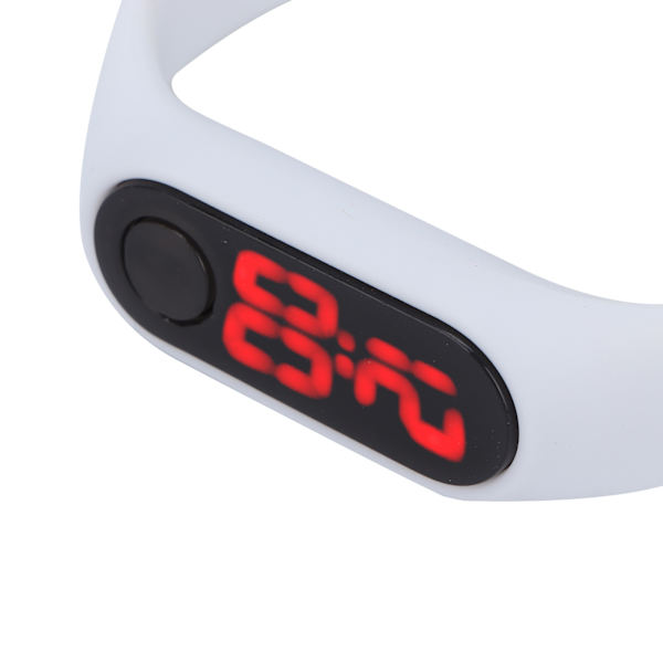 Smart Digital Watch Armbånd Lysende Elektronisk Ur Mode Trendy Stilful Håndledsur Hvid