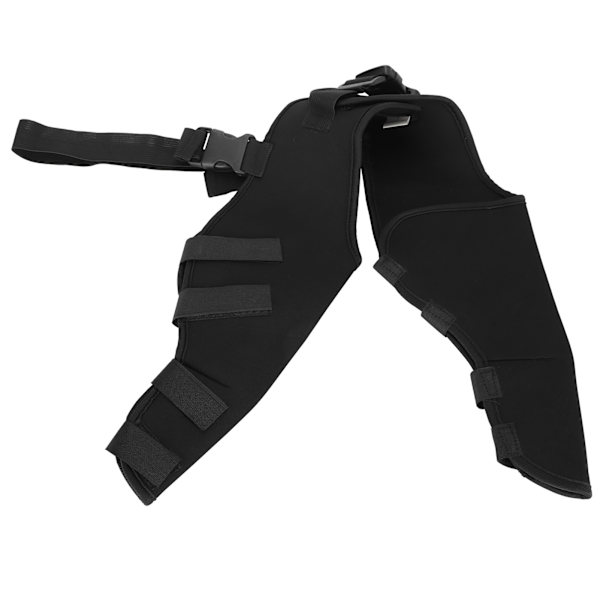 Lemmikkikoiran takajalkojen suoja, säädettävä polvituki, jalkatuki koirien takajalkojen toipumiseen (Protège jambes arrière HJ25  Noir S)