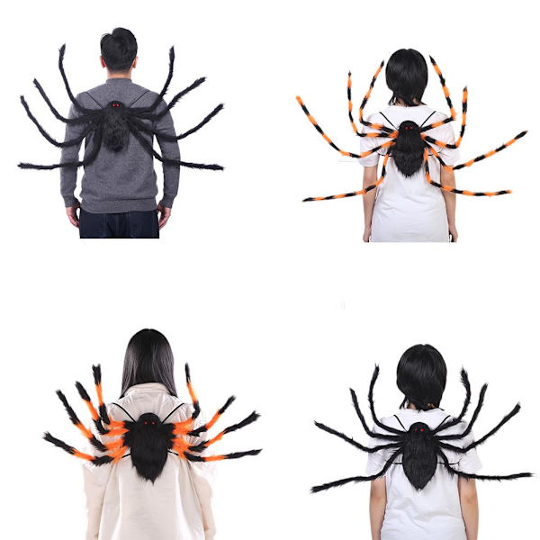 Halloween Jätte Spindel Ryggsäck Spindel Halloween Kostym Inomhus Utomhus Gård Fest Halloween Dekor