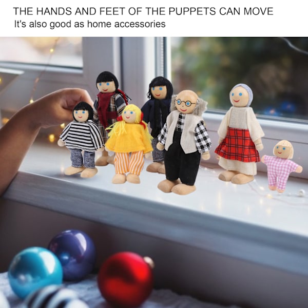 Familjdocka figurer tall miniatyr människor leksak set prydnad pedagogisk dockhus tillbehör#2