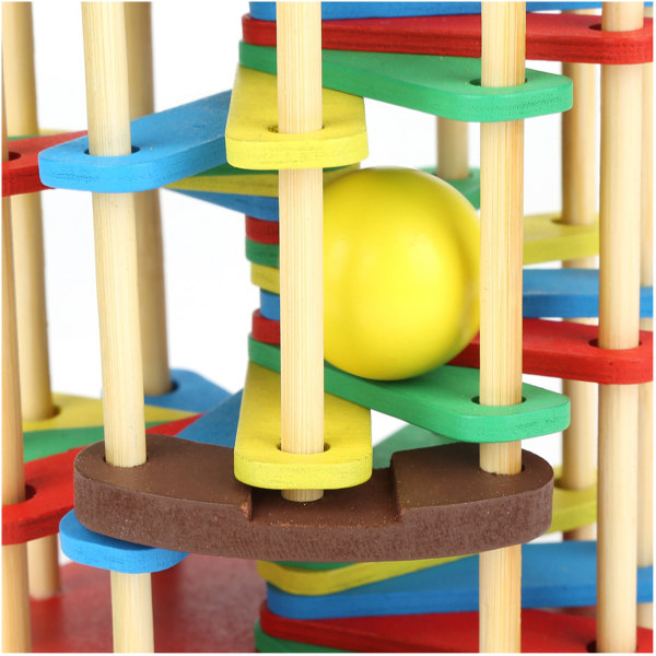 Colorful Wooden Knock Ball Ladder Toy Intelligence Development Kids Children Preschool Gift