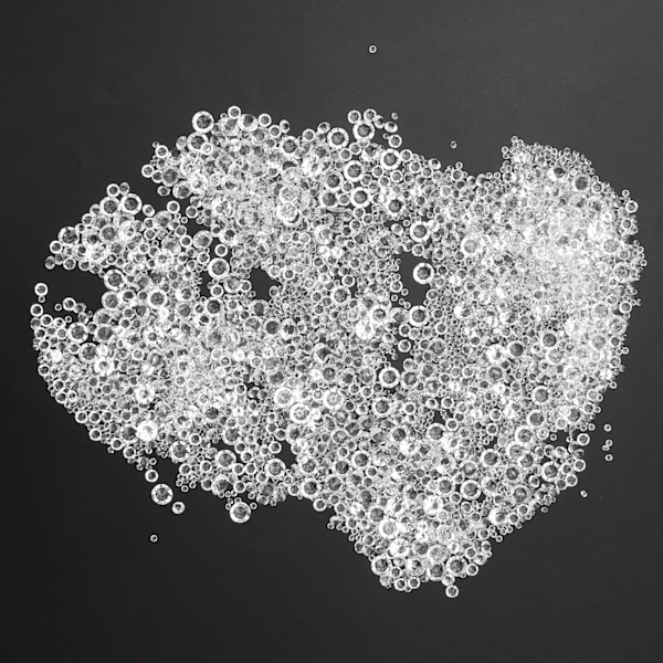 4000 st akryl strass, giftfria, luktfria, vita, blandade 3/6/10 mm för DIY-smycken, dekorationer, konst och hantverk