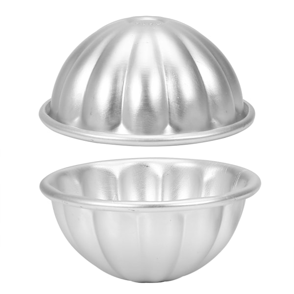 2 stk. Håndlavede badebombeforme i aluminiumlegering til brusebadsbomber, DIY-kageforme (sæt med 10)