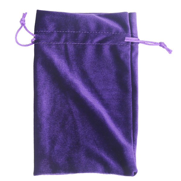 Samettitarot-pussi, nyörillä suljettava säilytyspussi pelikorteille, koruille, kolikoille, lisävarusteille, violetti