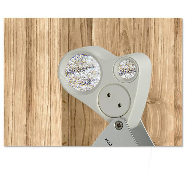Fällbar förstoringsglas 30X 60X HD Dubbla linser LED-belysning Fällbar kompakt bärbar fickförstoringsglas Hantverk