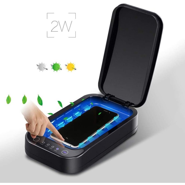 Professionell UV Cleaner Bärbar UV-ljusrengöringslåda, för mobiltelefonnyckelprylar Skönhetsartiklar, USB laddning