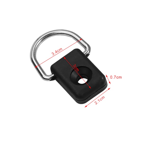 10 stk. Sorte Kano Kajak Fiske Rigging D-ring Med M6 Skruer Til Bungee Kit Tilbehør