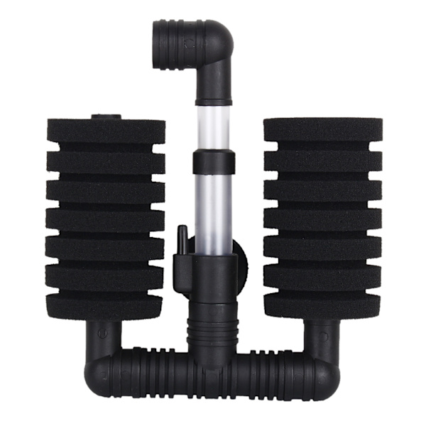 Akvariefisk Tank Biokjemisk Luftpumpe Dobbel Svamp Vannfilter + Sugkopp XY-2831