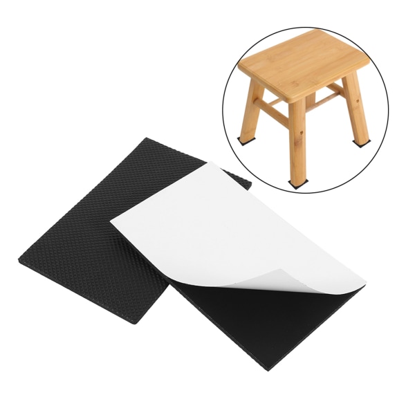 2kpl mustaa liukumatonta itseliimautuvaa lattiansuojaa huonekalujen sohvapöytä tuoli EVA-jalkatyynyt