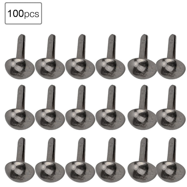 100 st svampformade dekorationsnitar DIY-tillbehör för väskor skor hattar kläder (12 mm pistol färg)