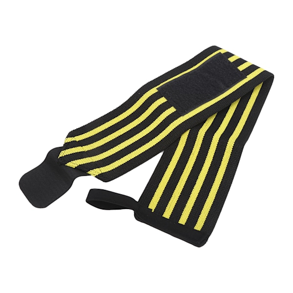 Fitness Vægtløftning Bracer Justerbar Håndledsstøtte Elastisk Håndled Wraps Bandager Sort Gul