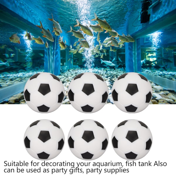 10 stk. Mini fodbold akvarie dekoration livagtig form flydende fiske tank fodbold dekoration til akvarium fiske tank S
