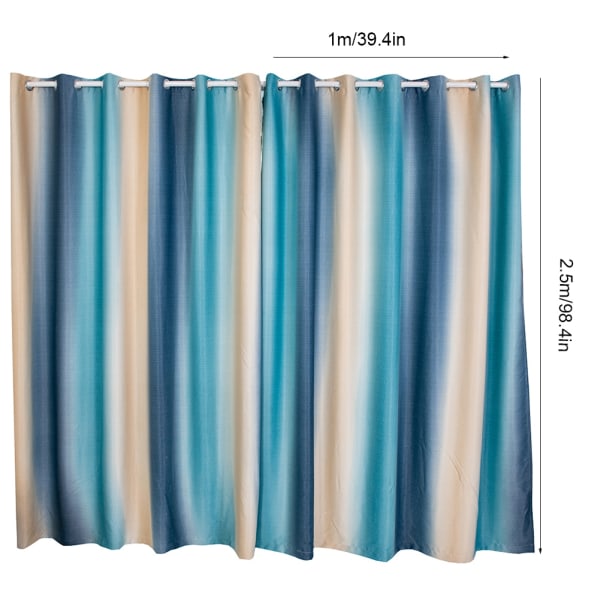 Stripe Gradient Vindusgardin Panel Stue Soverom Hotell Skillegardin (#1)